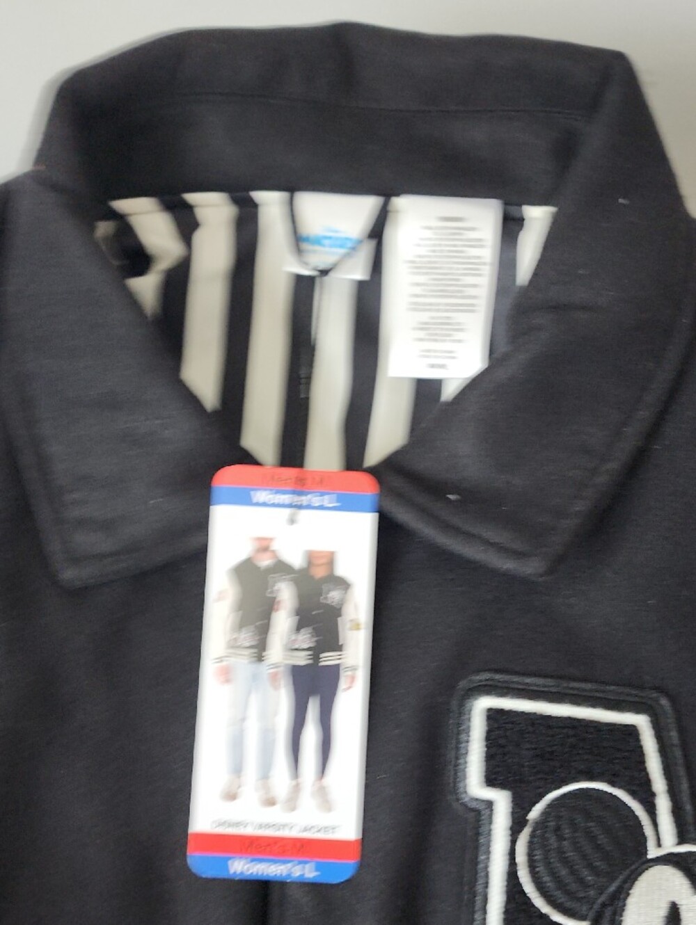 Viral Costco Disney Black and Cream Mickey Varsity Jacket for Men And Women - Picture 5 of 13